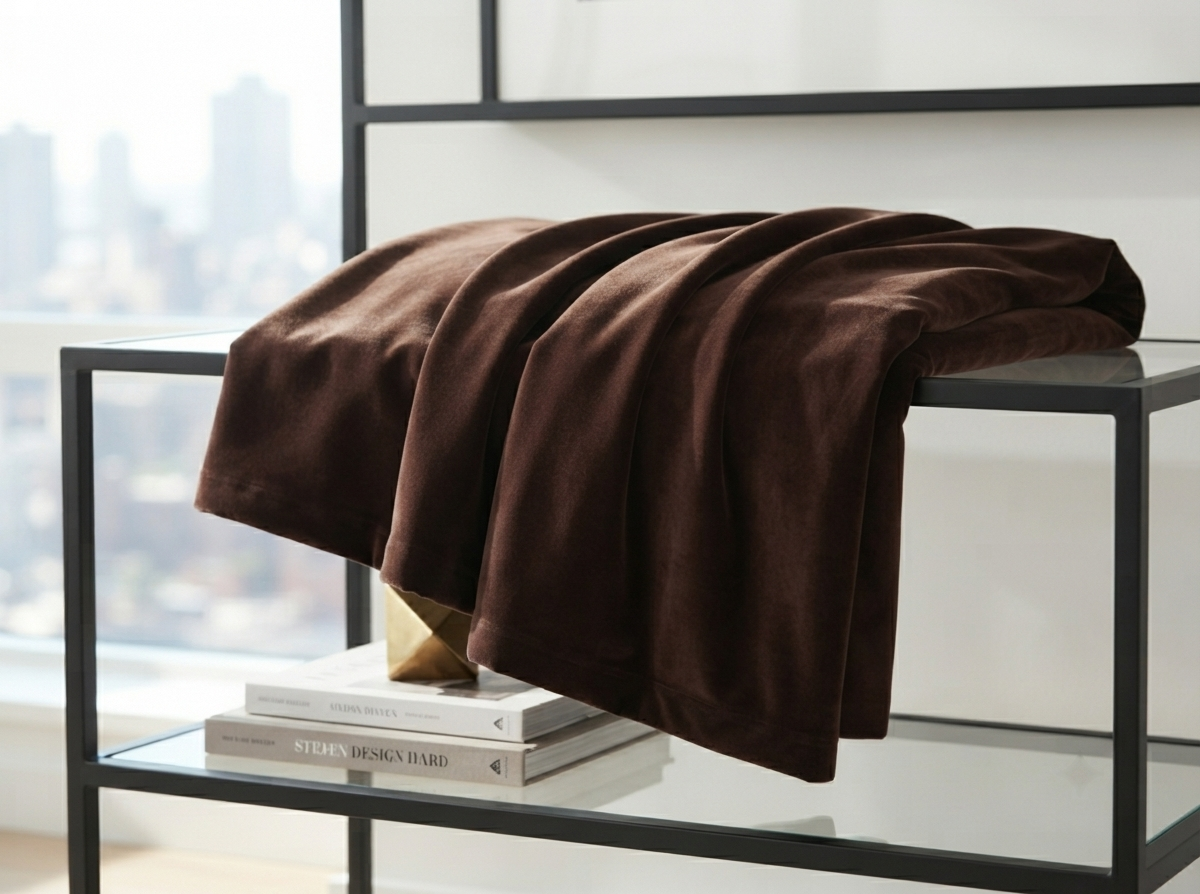 Dark Brown Velvet Fabric – Premium Velvet Dark Brown | The Fabric Touch - Image 8