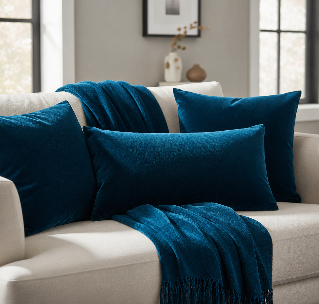Teal Velvet Fabric | Premium Teal Velvet Material | The Fabric Touch - Image 8
