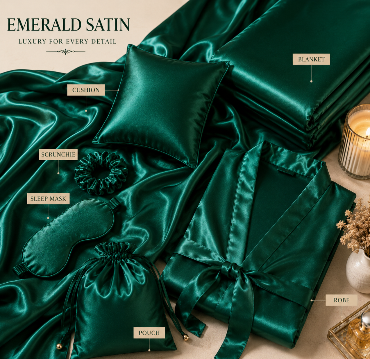 Green Satin Fabric | Premium Green Satin Material | The Fabric Touch - Image 11