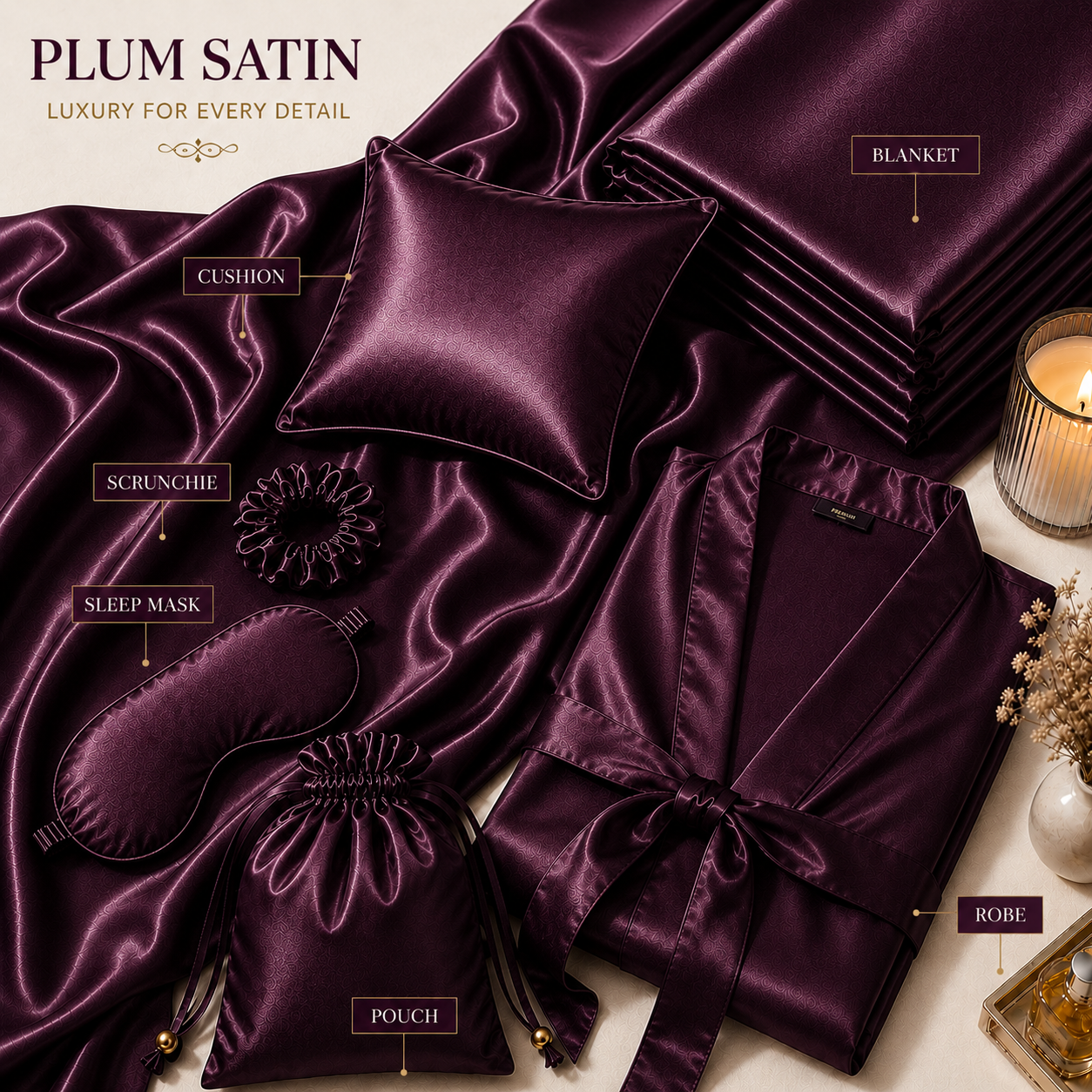 Burgundy Satin Fabric | Premium Burgundy Satin Material | The Fabric Touch - Image 6