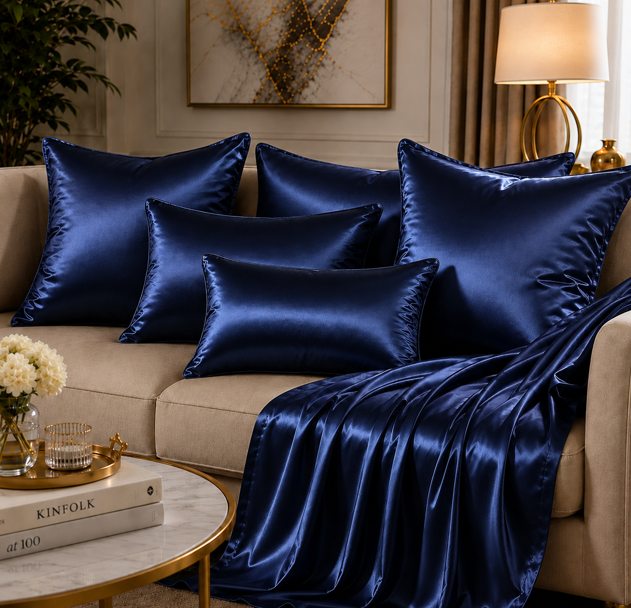 Navy Blue Satin Fabric – Premium Navy Satin | The Fabric Touch - Image 7