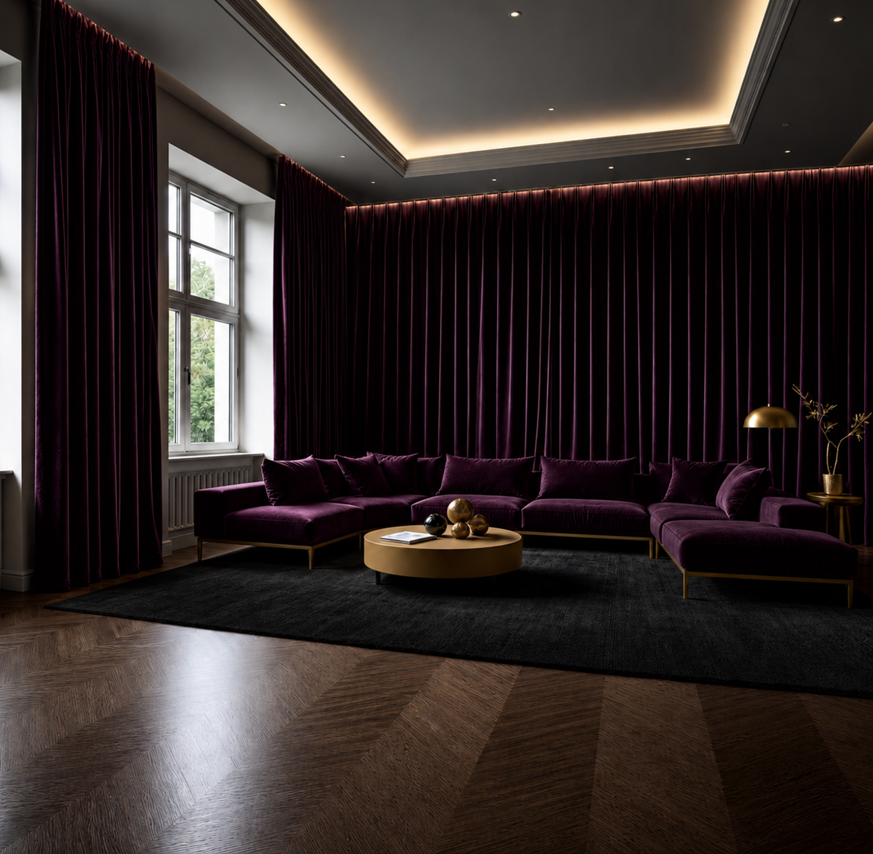 Plum Velvet Fabric | Premium Plum Velvet Material | The Fabric Touch - Image 3