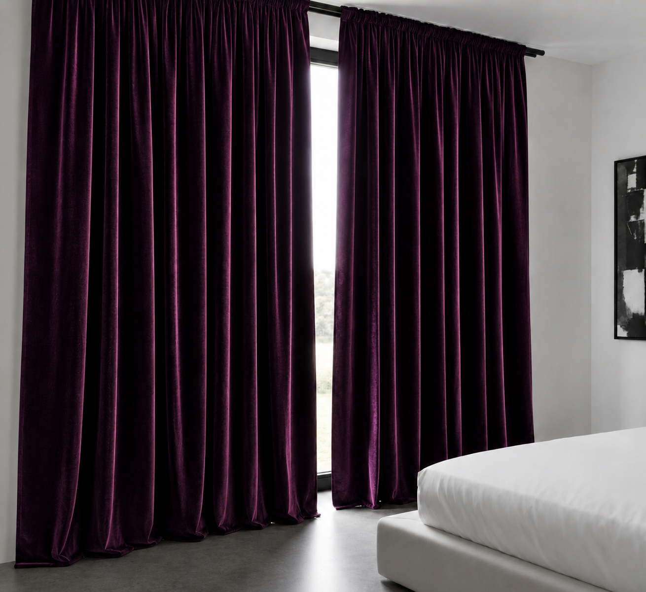 Plum Velvet Fabric | Premium Plum Velvet Material | The Fabric Touch - Image 4