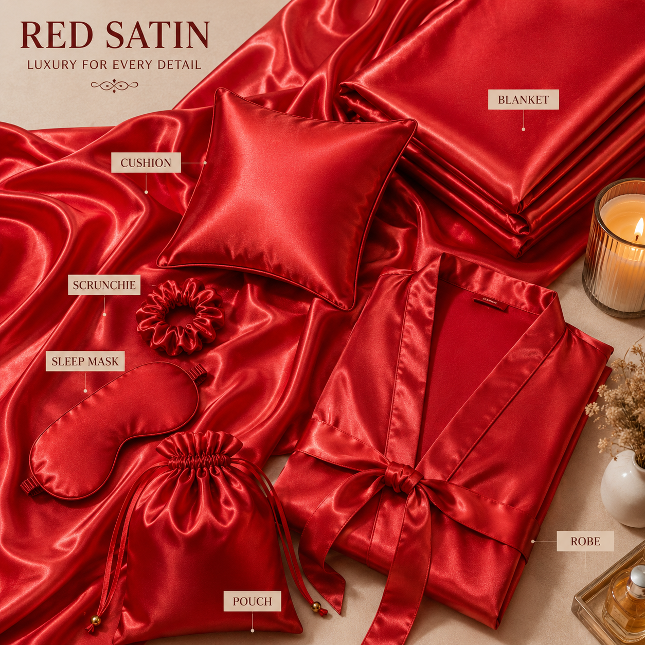 Red Satin Fabric – Premium Red Satin | The Fabric Touch - Image 4
