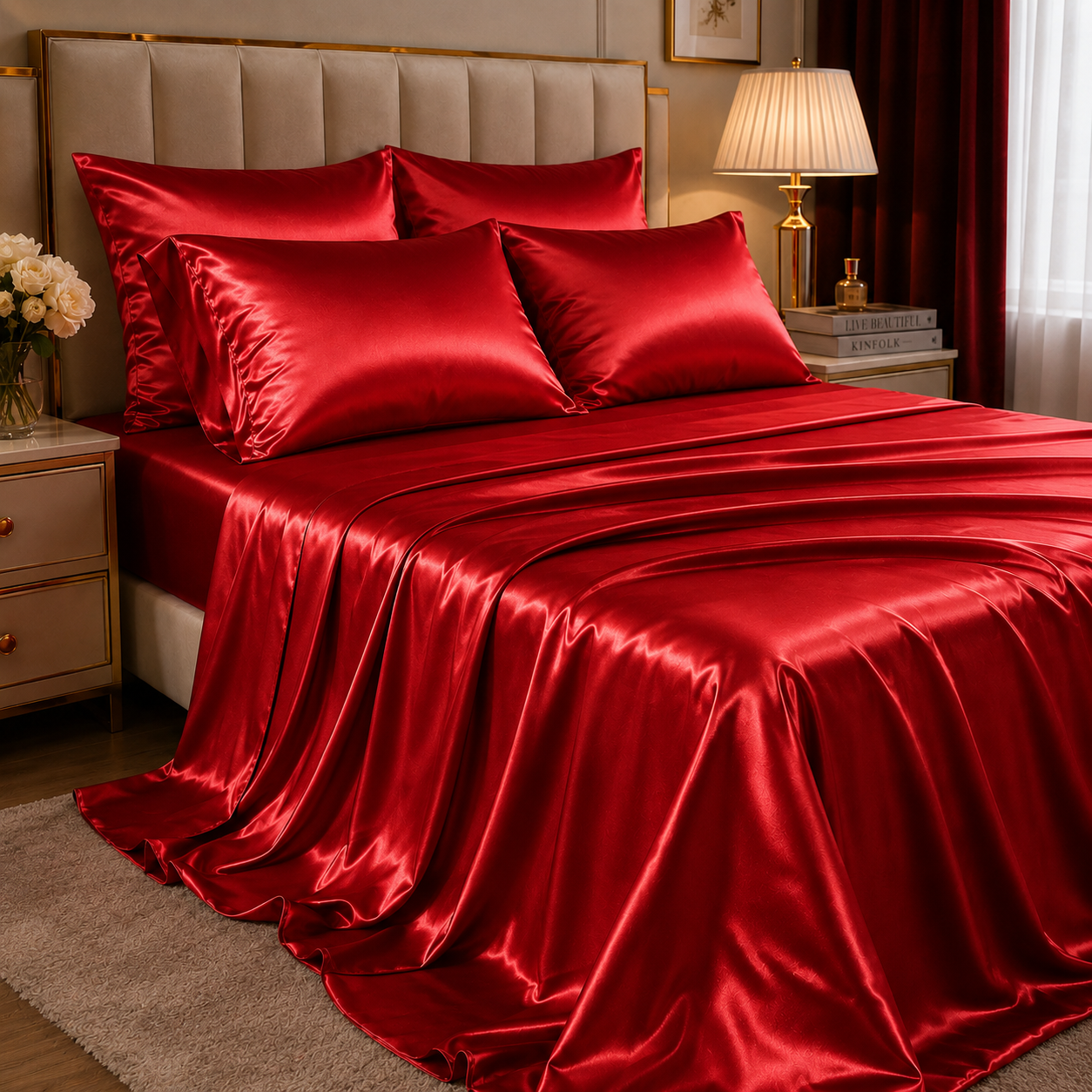 Red Satin Fabric – Premium Red Satin | The Fabric Touch - Image 9