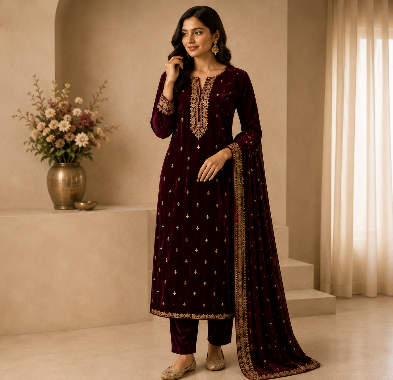 Velvet Material Fabric | Premium Velvet Material | The Fabric Touch - Image 4